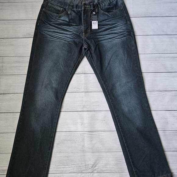 Men's Dark Indigo Denim Jeans 40x34 Tall Length - Picture 1 of 16